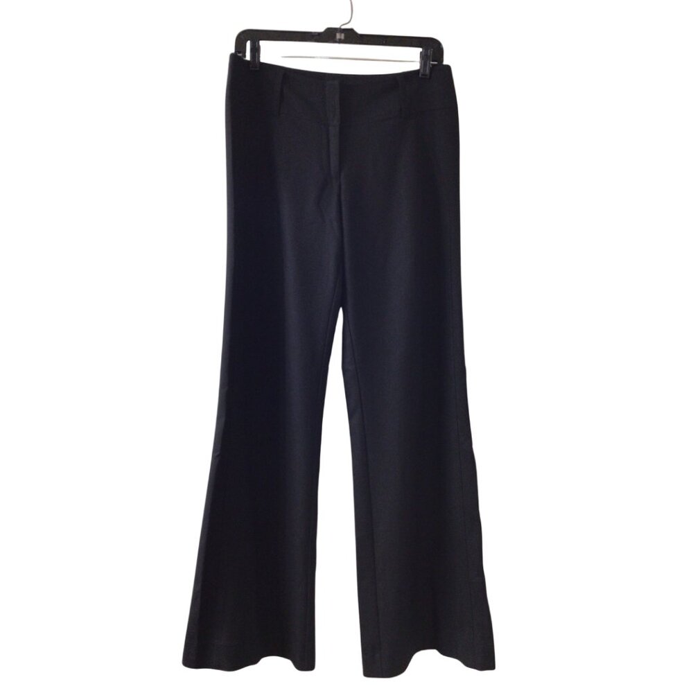 Cache Pants Women’s 6 Black Wide Leg Flare Trousers Dress Career Work Office Y2K